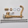 Antique Brass Basin Faucet Creamic Single Handle Hot And Cold Mixer Tap 360 Rotation Deck Mount Bathroom Crane Kitchen Faucet