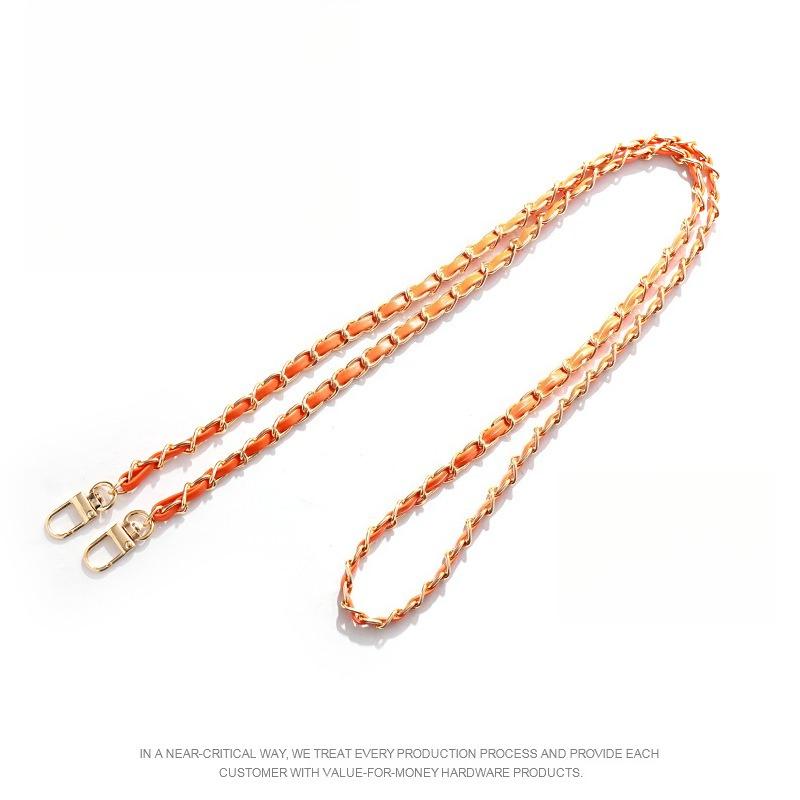 New Bag Aluminum Chain Ultra-light Luggage Shoulder Strap Replacement Metal Chain Crossbody PU Leather Aluminum Chain Strap