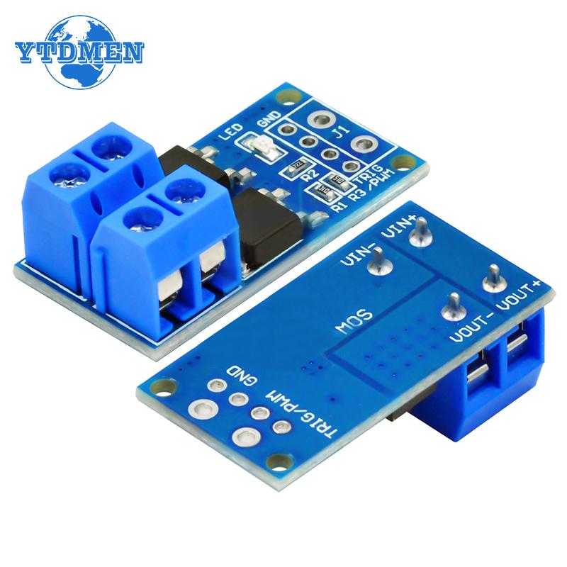 1-10pcs 15A 400W MOS FET Trigger Switch Drive Module PWM Regulator Control Panel DC 5V-36V for Arduino