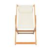 Chilienne Pliante Inclinable En Bois De Peuplier Chili Beige Mobilier Raineau
