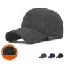 Winter Middle-Aged and Elderly Dad Warm Duck Tongue Cotton Cap Ear Protection Velvet Thick Riding Baseball Cap