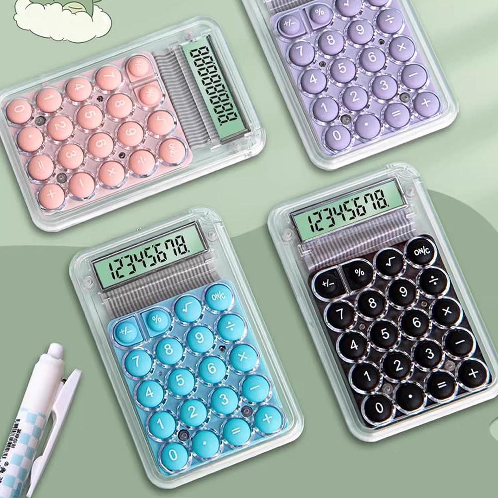 Roztomilá tichá kalkulačka mini verze učební pomůcka malá přenosná kalkulačka školní potřeby studenti/finance