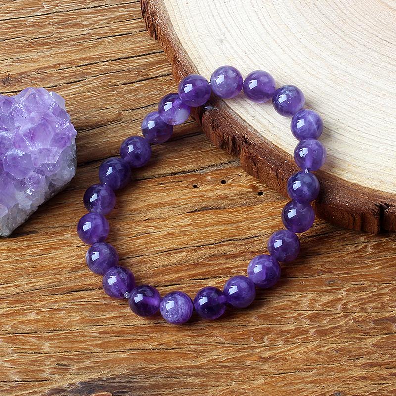 Original Pink Rose Powder Crystal Quartz Bracelets for Women Natural Stone Stretch Bracelets Homme Purify Soul Jewelry Pulsera