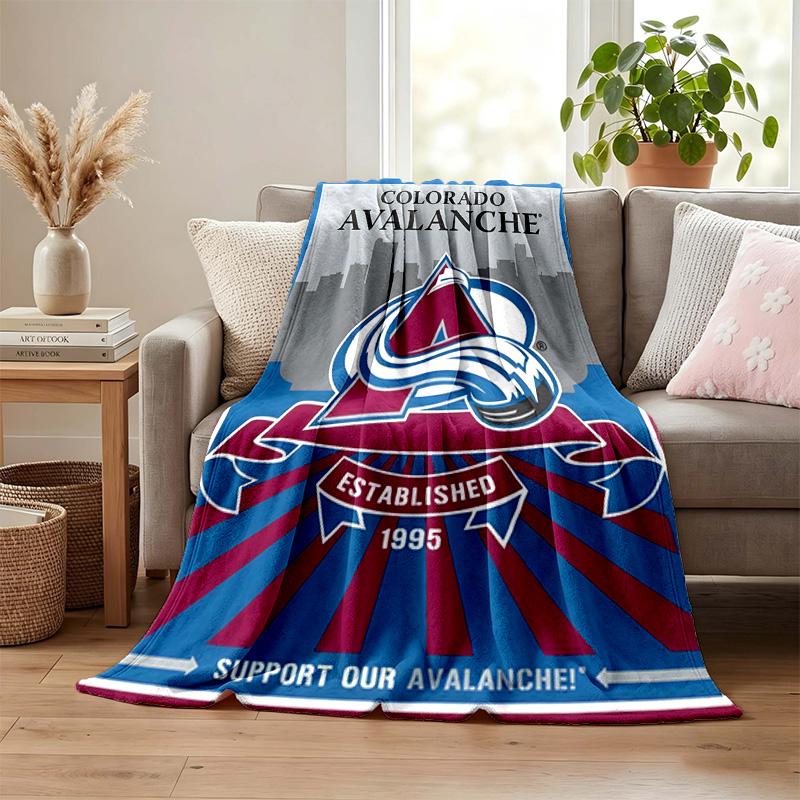 Colorado Avalanche Battaniye Flanel Battaniye Yumuşak Rahat Peluş Atkı Kanepe Yatak için Hafif Ev Dekorasyonu Noel için Hediyeler çeşitli tatiller