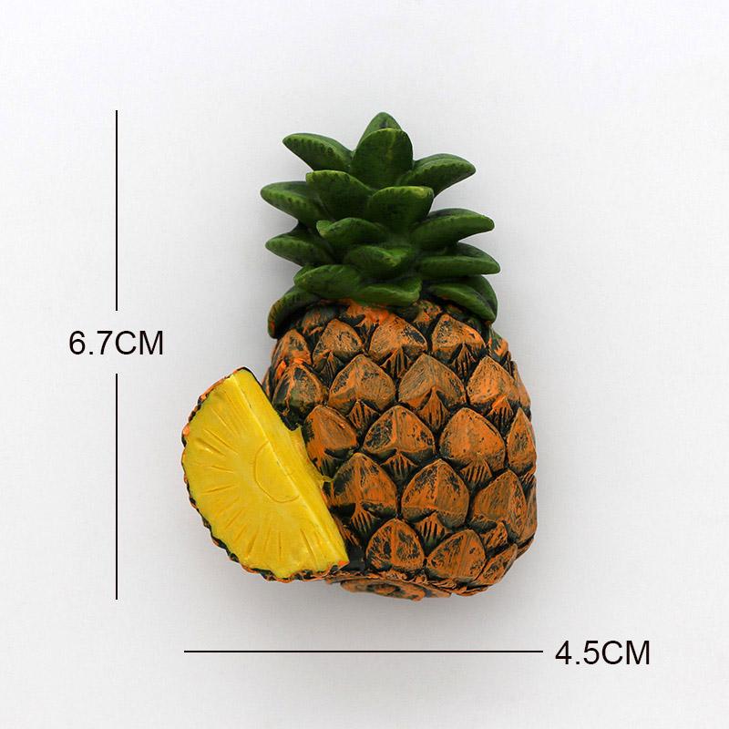 Bionic Fruit Refrigerator with 3D Fridge Magnets Pineapple Bamboo Avocado Papaya Strawberry Durian Cherry Carambola Home Décor