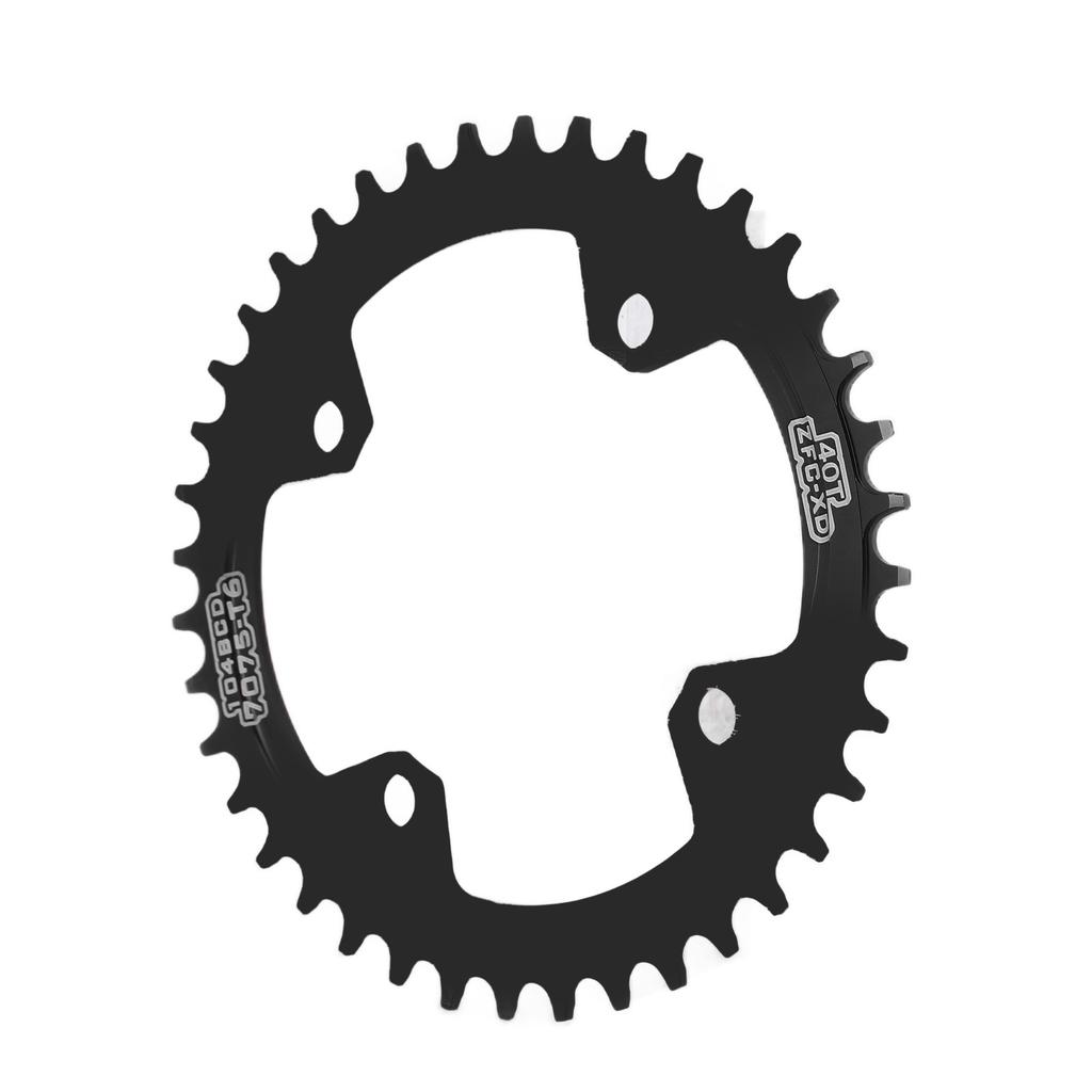 FMFXTR Bicycle Single Chainring Bike 104 BCD 40T Round Narrow Wide Chainring for Mountain BicycleBlack
