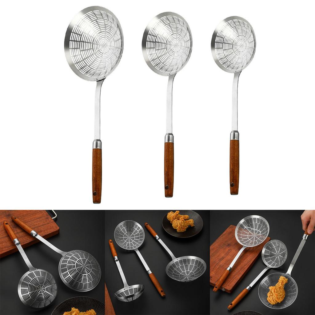 Convenient Slotted Spoon Comfortable Grip Handle Skimmer for Straining and Frying Skimmer Ladles Kitchen Utensils