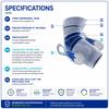 [BAUERFEIND] EpiTrain New Version Elbow Support, Made in Germany, Stabilizes the elbow joint with silicone pads (Titanium, Size 1)