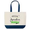Tote Bag - PLANETEE - Best Farmer of All Time - Cotton 40x45 Cm - Blue Background - Made In France