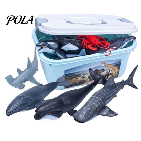 Sea Animal Educational Toy Simulated Marine Life Model, Realistic Whale Shark Dolphin Figurine, PVC Model for Toddlers Boys Girls