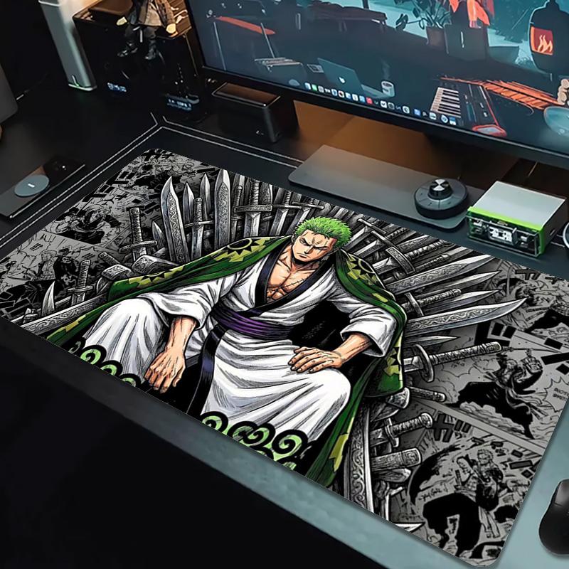 Roronoa Zoro Color Mouse Pad Large Gaming Table Cushion Non-slip Laptop Tablet Big Mousepad XXL Mat Mini PC Playmat With Lock Edge
