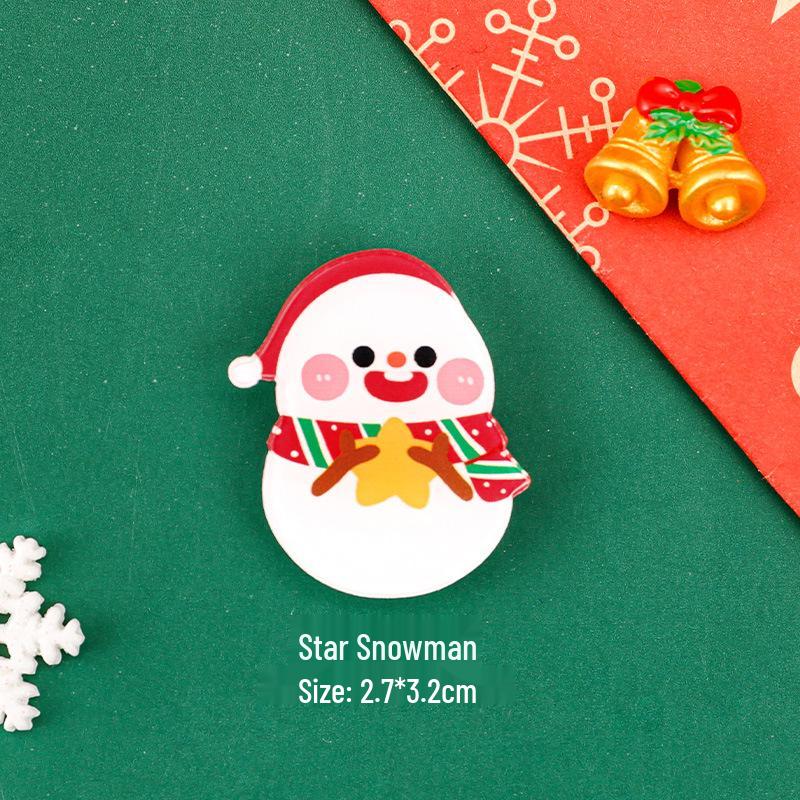 Adorable Christmas Santa Claus Brooch: DIY Student Bag Accessory & Small Gift