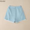 ZANZEA Women Summer Casual Solid Color Loose Short Pants