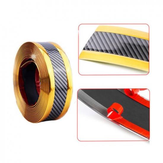 Carbon Fiber Protector Sticker Sill Scuff Cover Car Door Body Anti-Scratch Strip
