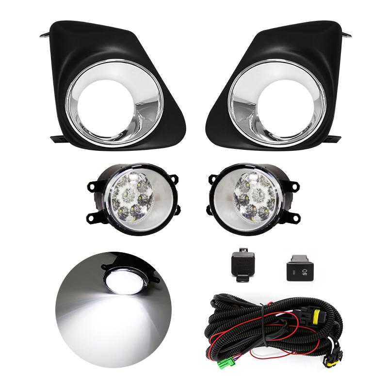 For Toyota Corolla Altis 2011 2012 2013 Fog Light Lamp Daytime Running Chrome Wires Switch Relay