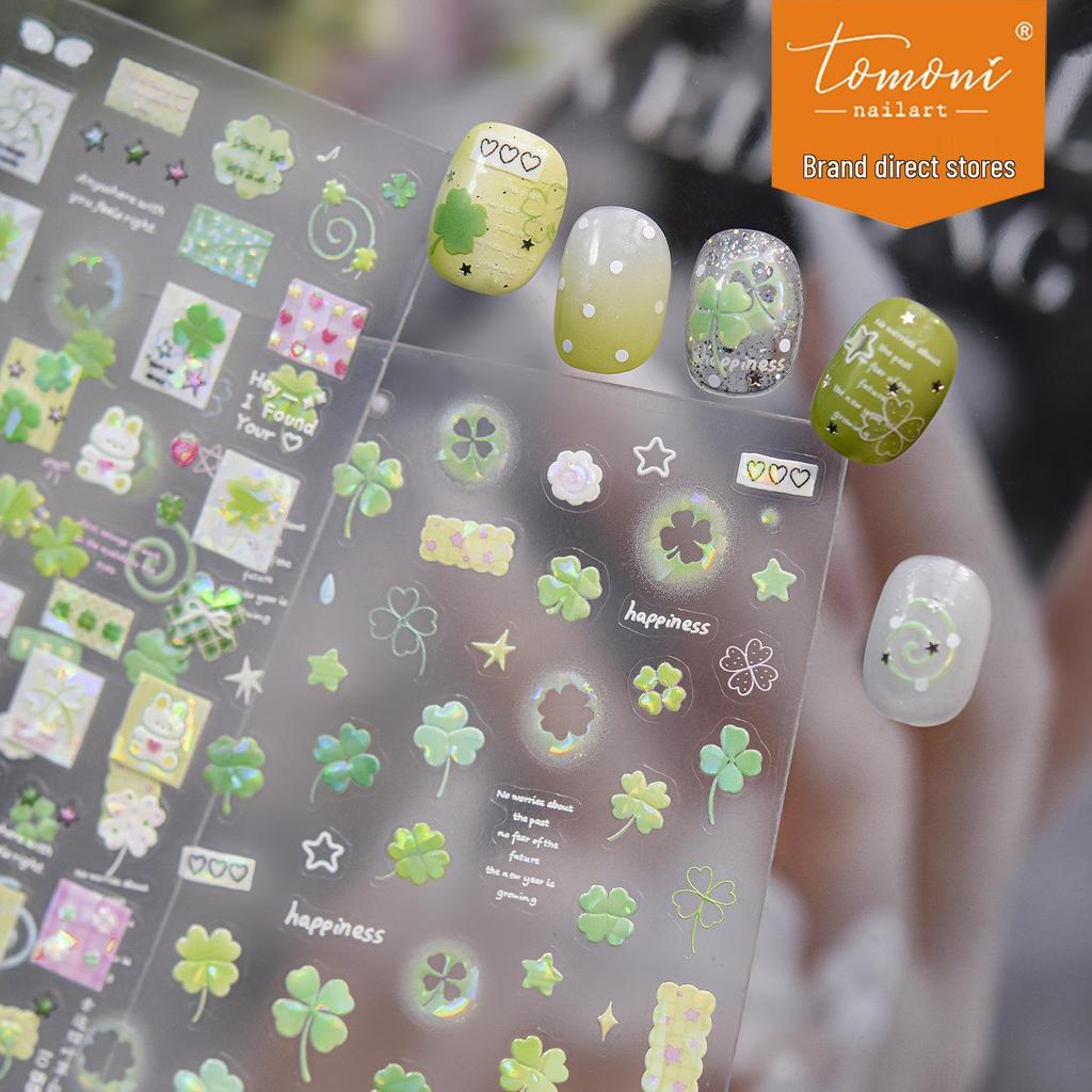 Tomoni Fresh Style Four-Leaf Clover Nail Art Stickers