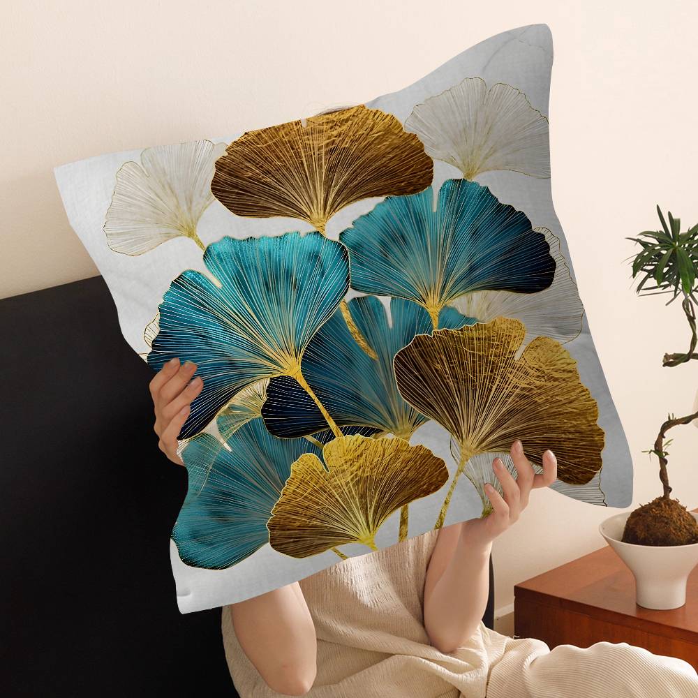 pc Ginkgo Leaves Printed Lucky Dragon pillow cover sofa cushion cover home room decoration children gift
