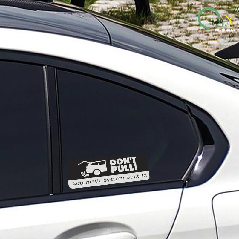 Anti-theft system reminder car sticker; kick plate open reflective sticker warning waterproof creative sticker