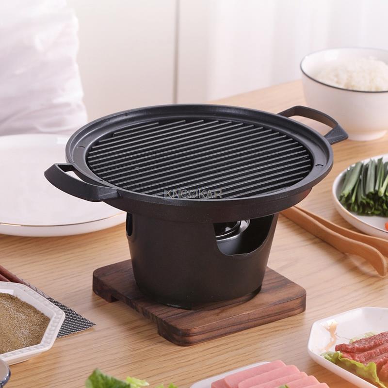 Portable Korean Home Barbecue Grill Non-stick Coating Smokeless BBQ Outdoor Patio Camping Cooker BBQ Party Cooking Tools