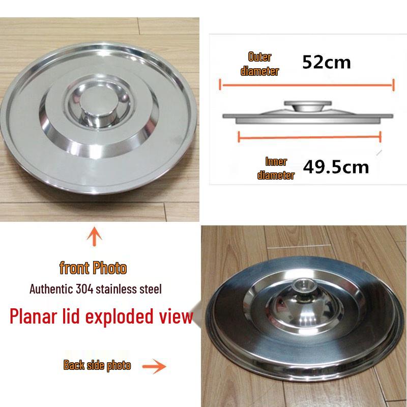 Плоская крышка из пищевой нержавеющей стали 304 для больших бочек