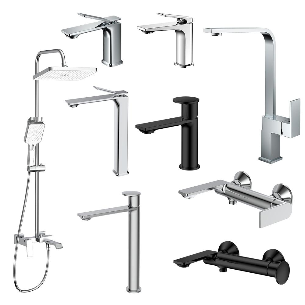 Modern Brass Gun Grey Single Hole Bathroom Water Basin Faucet Basin Mixer Faucet