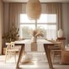 Boho Fall Table Runner Farmhouse Burlap Cotton Table Runner with Tassels Woven Macrame Home Living Room Table Decoration