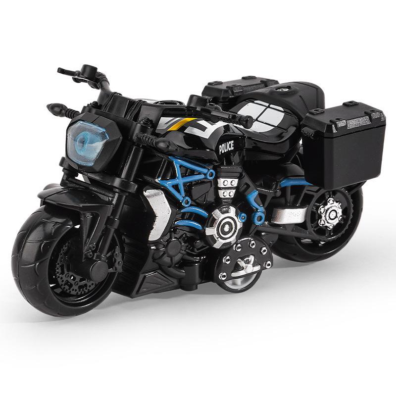 Children'S Toy Boy Simulation Alloy Motorcycle Model Ornament Pull Back Inertia Toy Car Keychain Stall