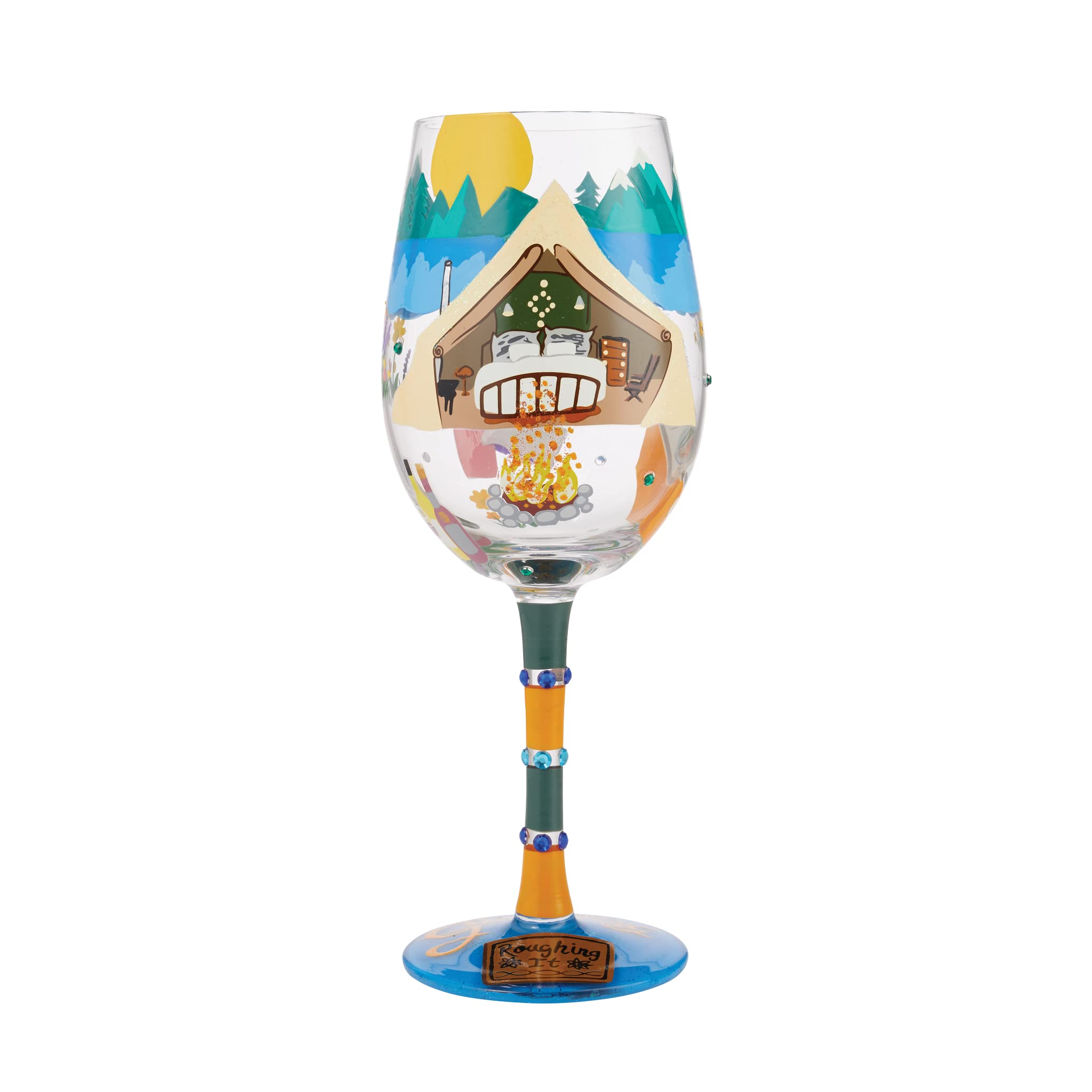 

enesco Lolita Wine Glass Glamping 6010893