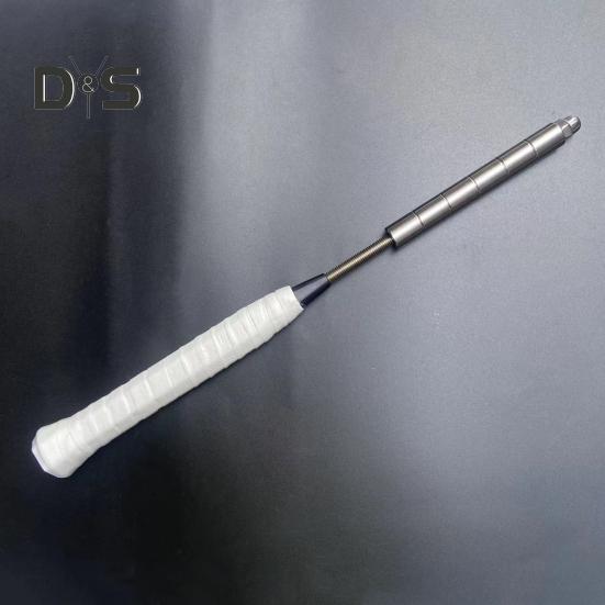 Badmintonschläger-Trainingsgerät, rutschfester Griff, realistisches Design, Edelstahlkonstruktion, Badminton-Schwungtrainer