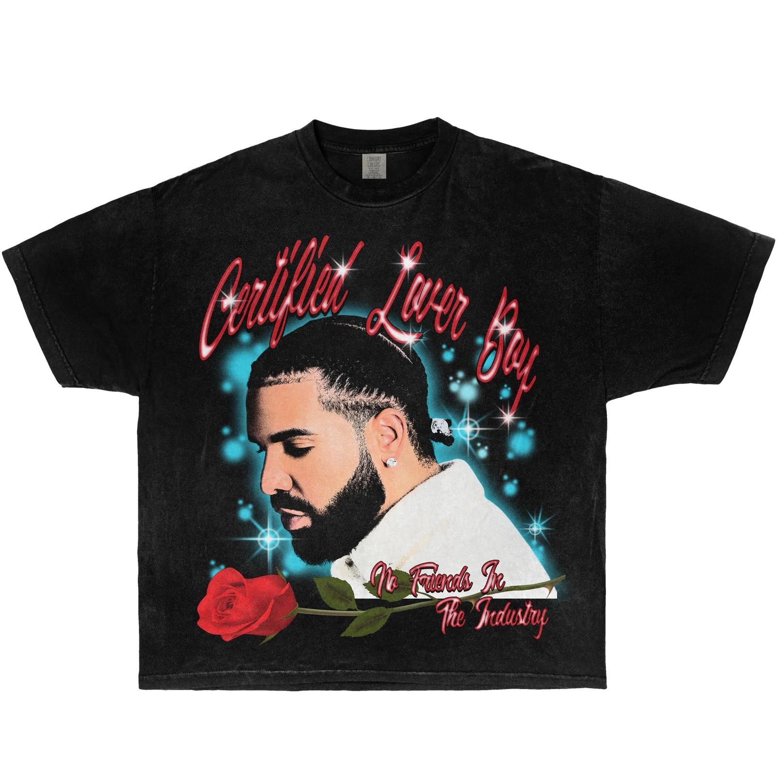 

Drake Certified Lover Boy Boxy Vintage Shirt Streetwear Graphic Rap Shirts Music S