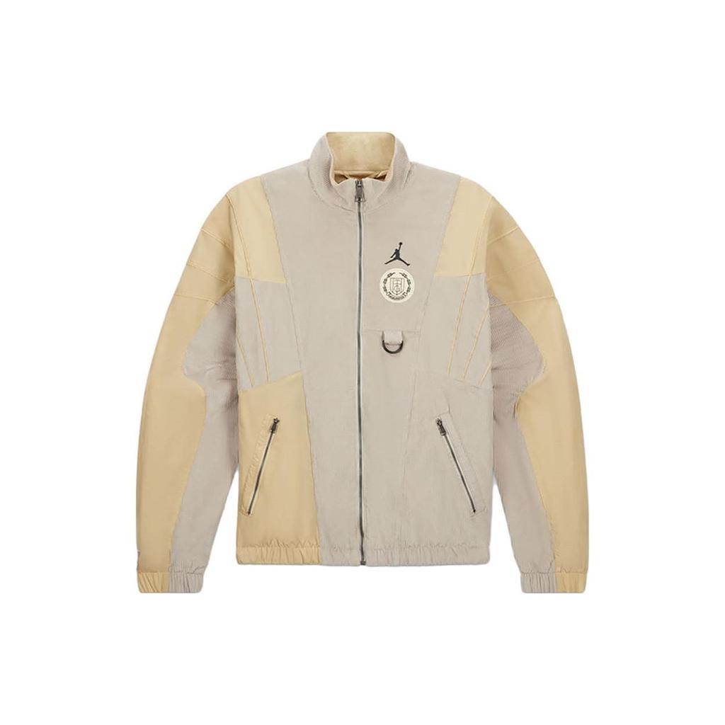 Jordan X HTG Spliced Logo Stand Collar Jacket Men Jacket Cream DJ7976-236
