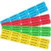 THEBLUETOUCH 2"x2" Raffle Tickets, 1000 Pairs (2000 Pcs) with Consecutive Numbers In 4 Colors, Double Roll Tickets for 50/50 Draws, Party Events,