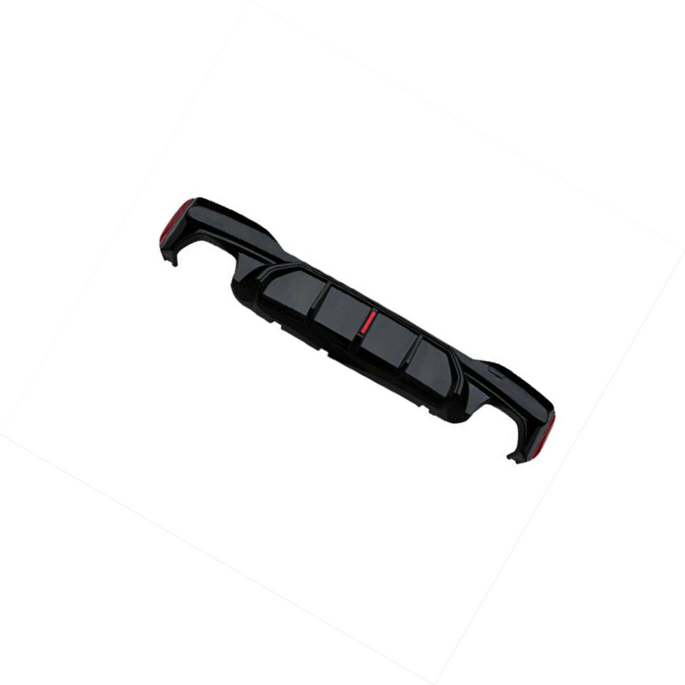 Rear Bumper LED Diffuser M5 Performance CS Style M Sport Diffusor For BMW 5 Series G30 G31 G38 520i 530i 540i 2017-2023 A Glossy Black