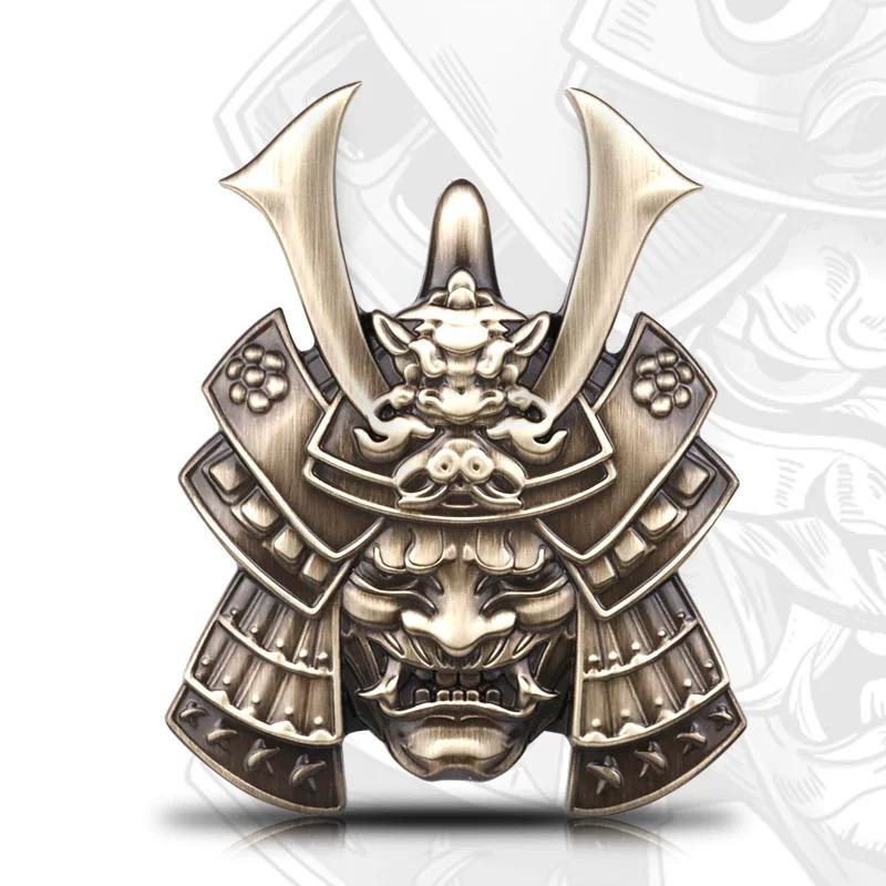 Japonský duch samuraj auto logo válečník lebka auto samolepka 3D trojrozměrná kovová upravená karoserie samolepka zadní samolepka terénní dekorativní samolepka