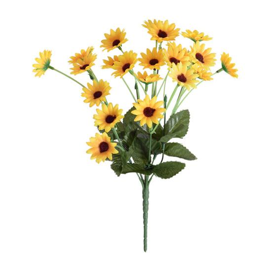 

Желтые Искусственные Букеты Подсолнухов Мини 22 Головки Поддельный Подсолнух со Стеблем для Домашней Вечеринки DIY Свадебные Букеты Выписка из Роддома Наружная Внутренняя Декорация 1