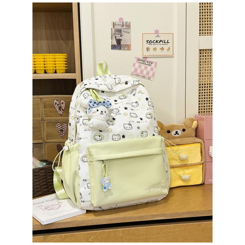 Schoolbag French Cream Wind Girl Cute Cartoon Backpack Primary and Secondary School Campus Versatile School Bag Children's Lightweight Small Backpack