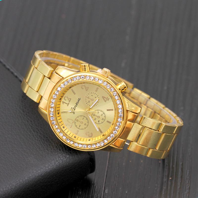 Geneva Diamond Alloy Women's Quartz Watch