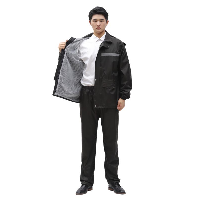 Protective Reflective Motorcycle Rain Suit - Ideal for Construction, Cycling & Riding
