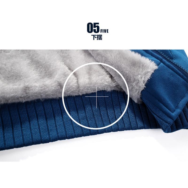 Men S Korean Style Fleece Lined Zip Up Hooded Sweatshirt For Casual Wear