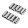10pcs Threaded Inserts Inner M6X1.0 Outer M8X1.25 Length 15MM Male Female Nut