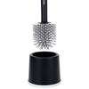 Silicone Toilet Brush with Liquid Dispenser, Black, Bathroom