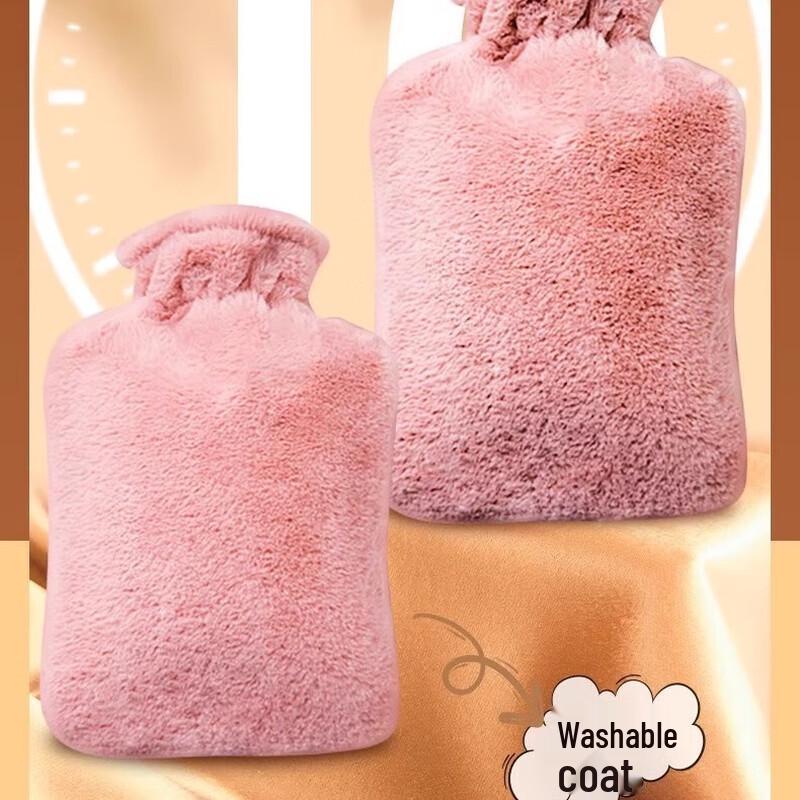 Reusable Hot Water Bottle with Plush Cover