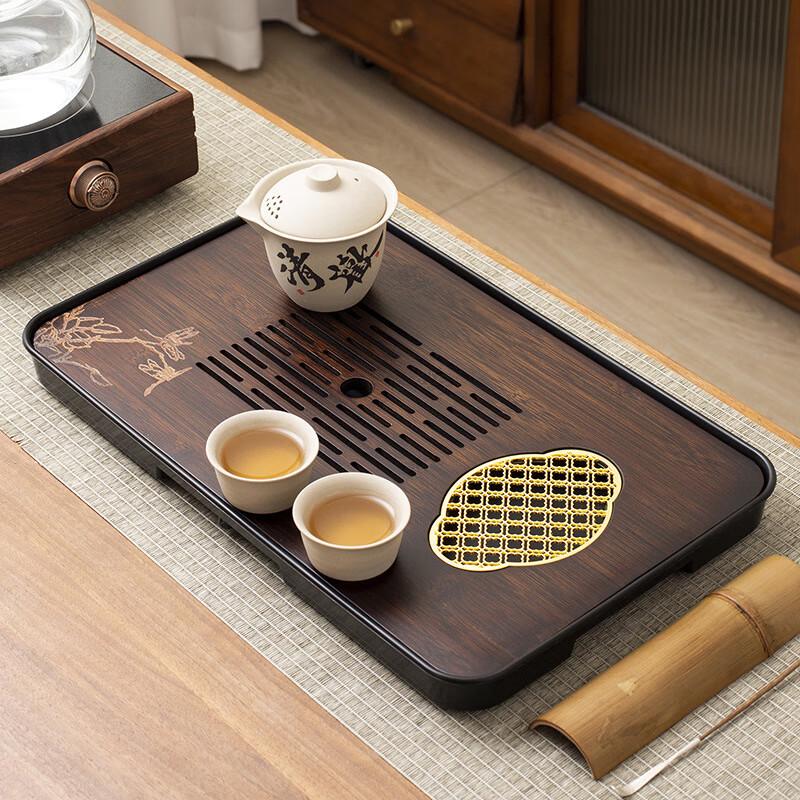 Портативный бамбуковый чайный поднос Jialang