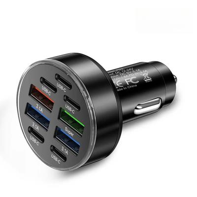 P93 9 v 1 USB nabíječka do auta pro iPhone Zásuvka PD Nabíječka telefonu do auta pro Samsung Huawei Xiaomi