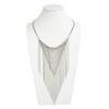 Lightweight Iron Chain Layering Fringe Woven Necklace Vintage Charm Handmade For Occasion Fashion Statement Jewelry