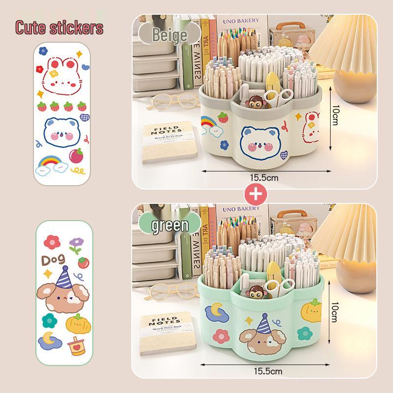 Pojemny obrotowy biurkowy pojemnik na długopisy dla studentów i artykuły biurowe