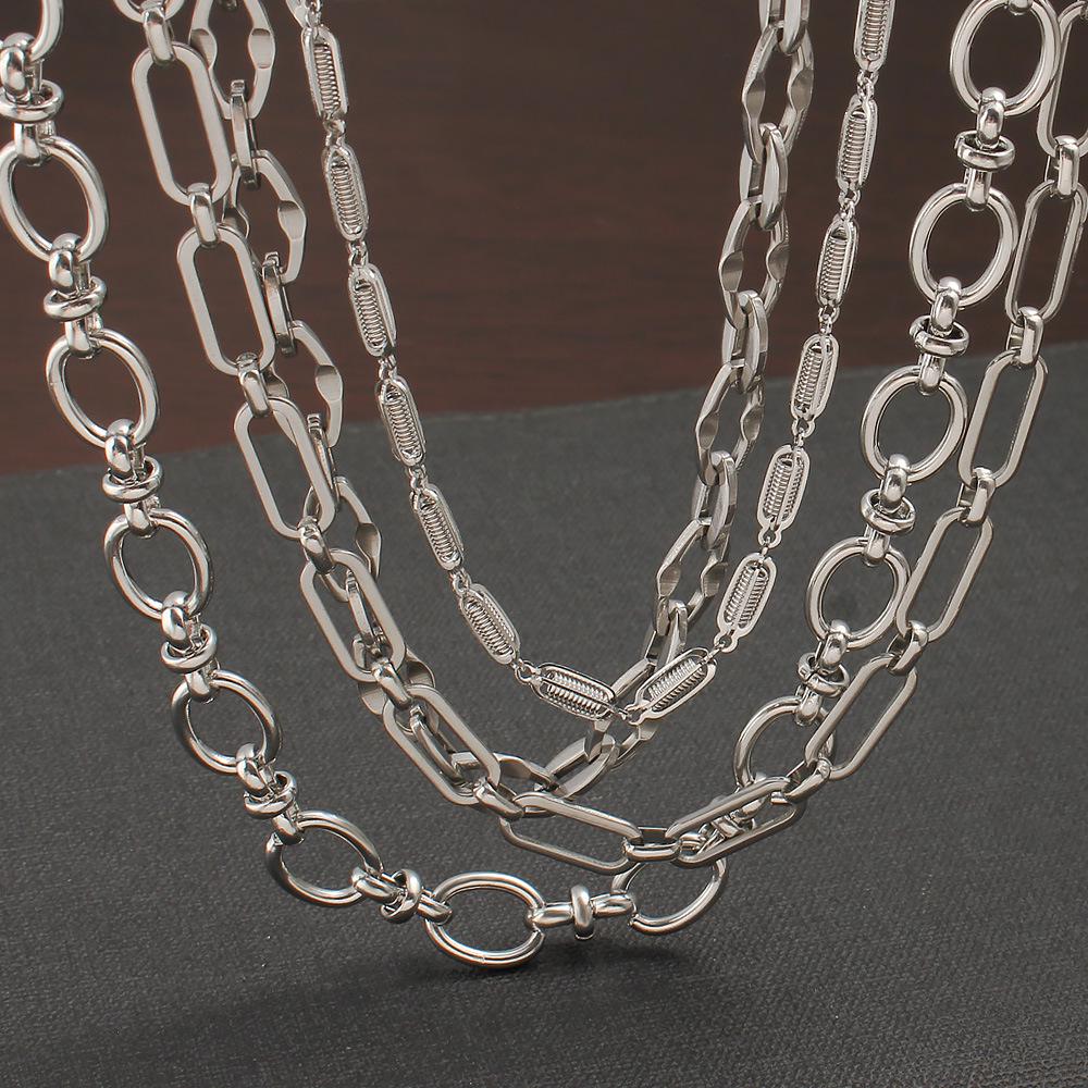 Trendy Titanium Steel Handmade Unisex Clavicle Necklace - Fashionable and Versatile Design