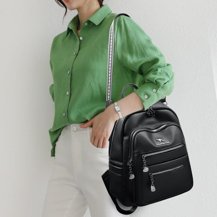 2025 New Soft Leather Versatile Women's Backpack