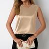 Women's Spring Summer Satin Suit Style Commuter Vest Base Top
