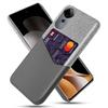 For vivo S19 Pro 5G Case Cloth Texture PU Leather Hard PC Card Slot Phone Cover
